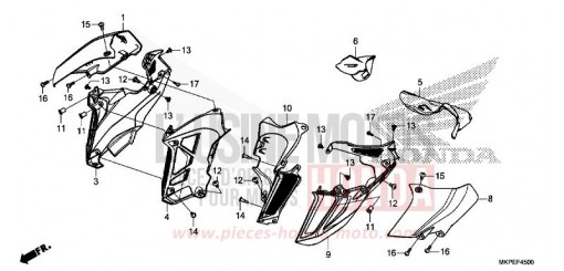 MIDDLE COWL CB500FAM de 2021
